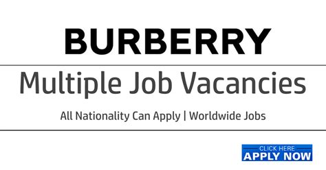 burberry jobs vacancies